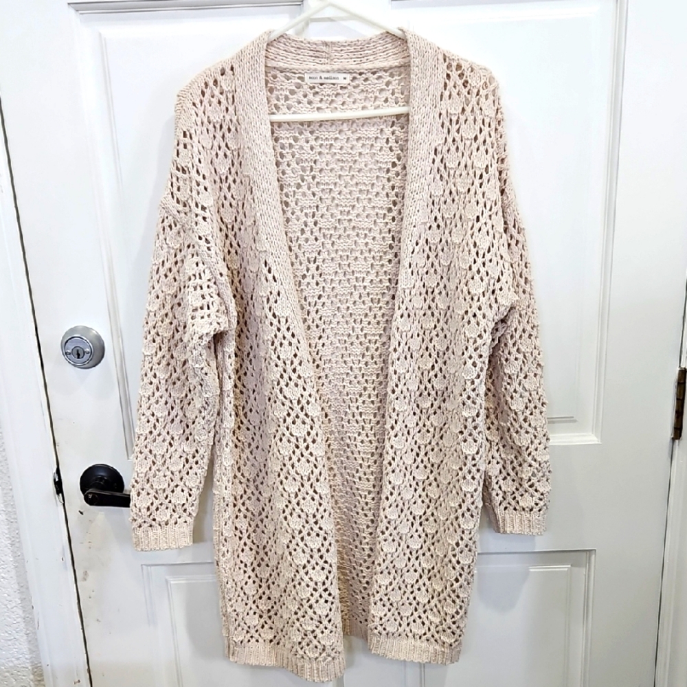 Cream Open Knit Moon & Madison Women's Sweater